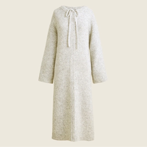 NWT J.Crew Relaxed tie-neck sweater-dress in Navy - Picture 14 of 15